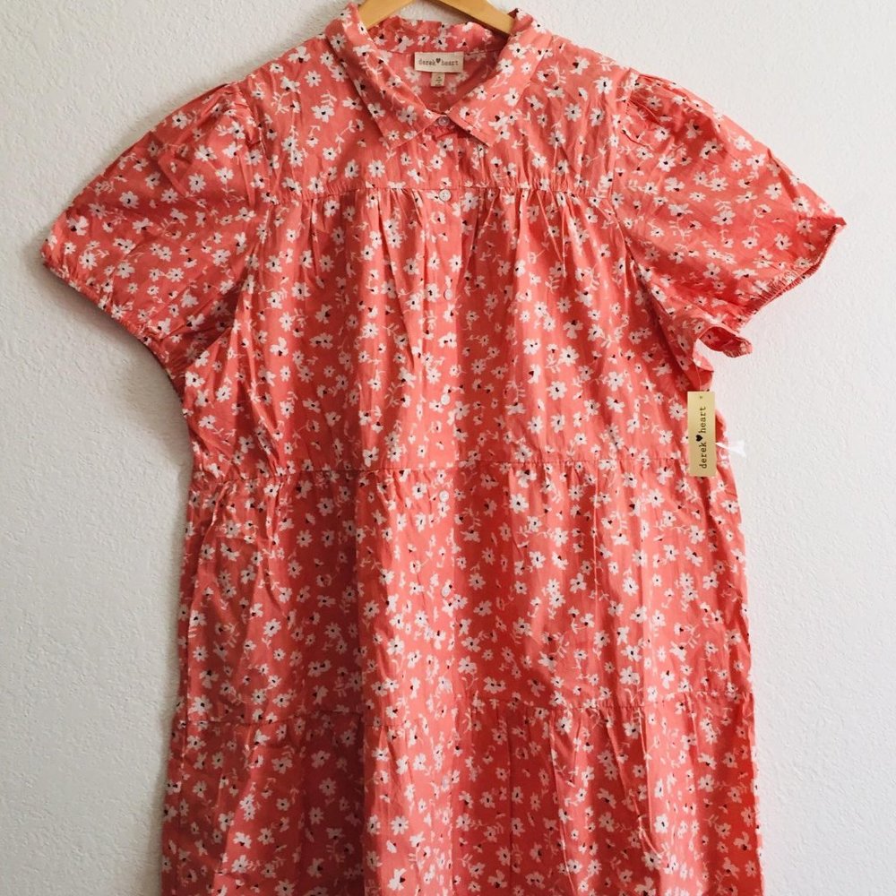 Derek Heart Women's Plus Size Floral Print Dress (3X)